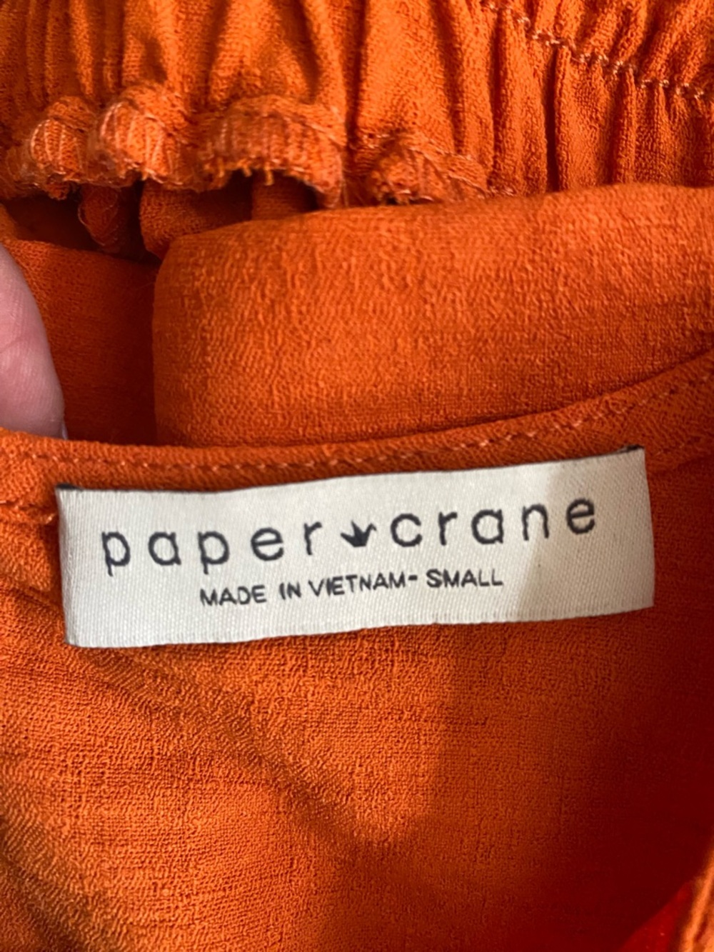 Women’s “Paper Crane” Orange Wide-Leg 2 piece Outfit Size Small - Picture 5 of 7